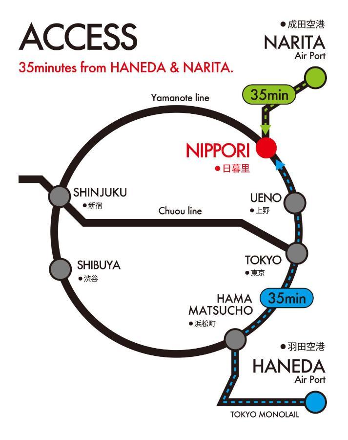 Hotel Owl Tokyo Nippori Dış mekan fotoğraf